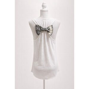 Moa Moa L Heart Graphic Tank Vintage Y2K Boho Flowy High Low USA Top